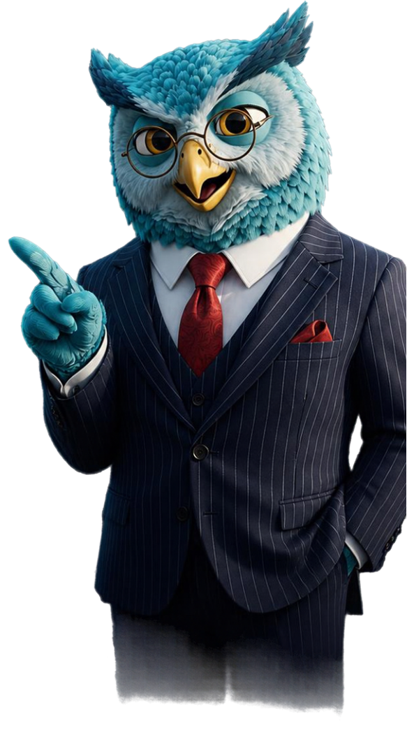 The ClearMarket owl raising a knowing eyebrow at social-media hype